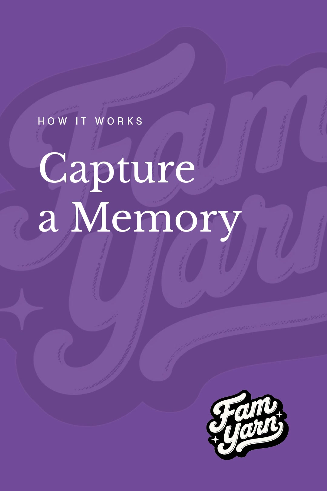 Capture a memory video title card