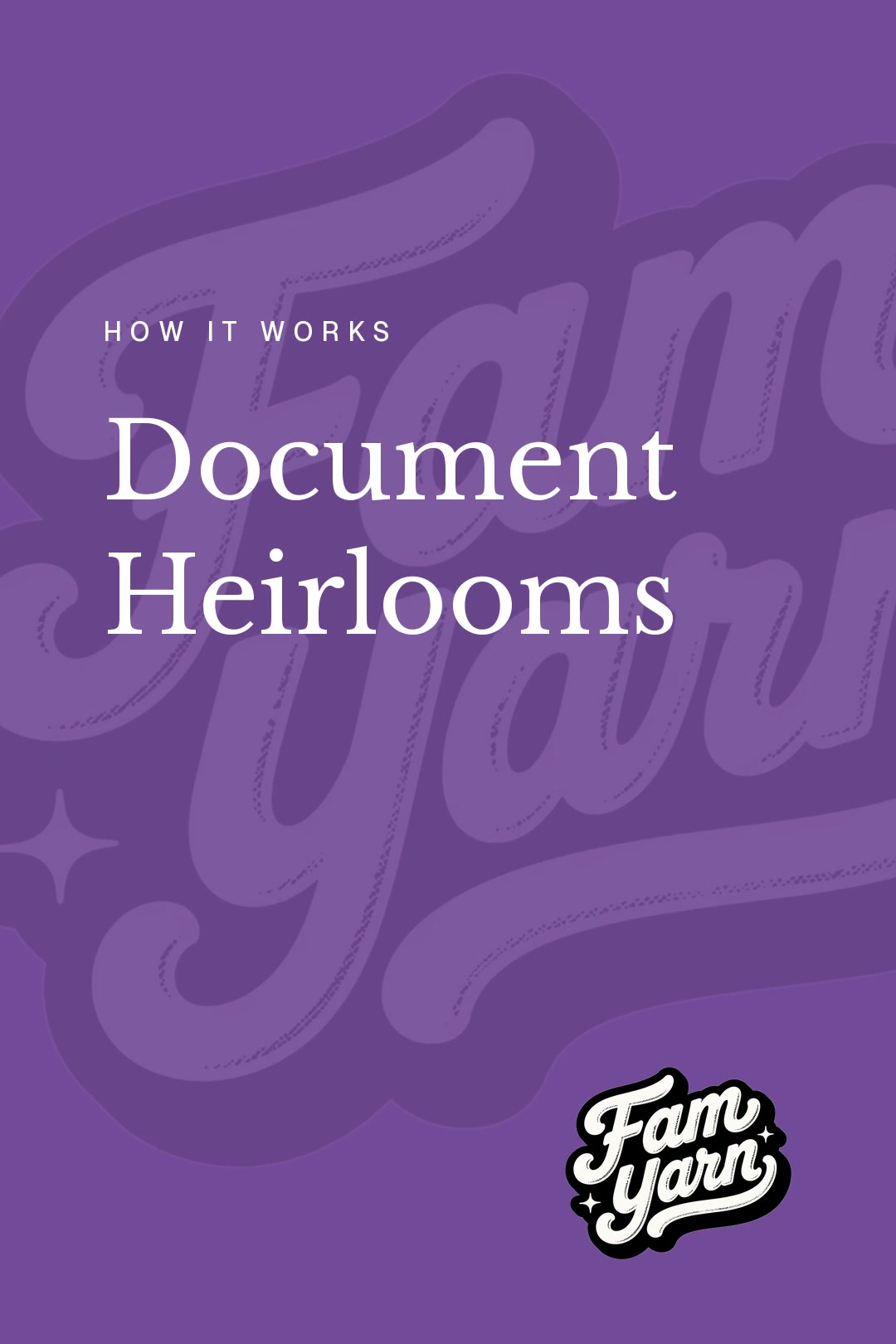 Document heirlooms video title card