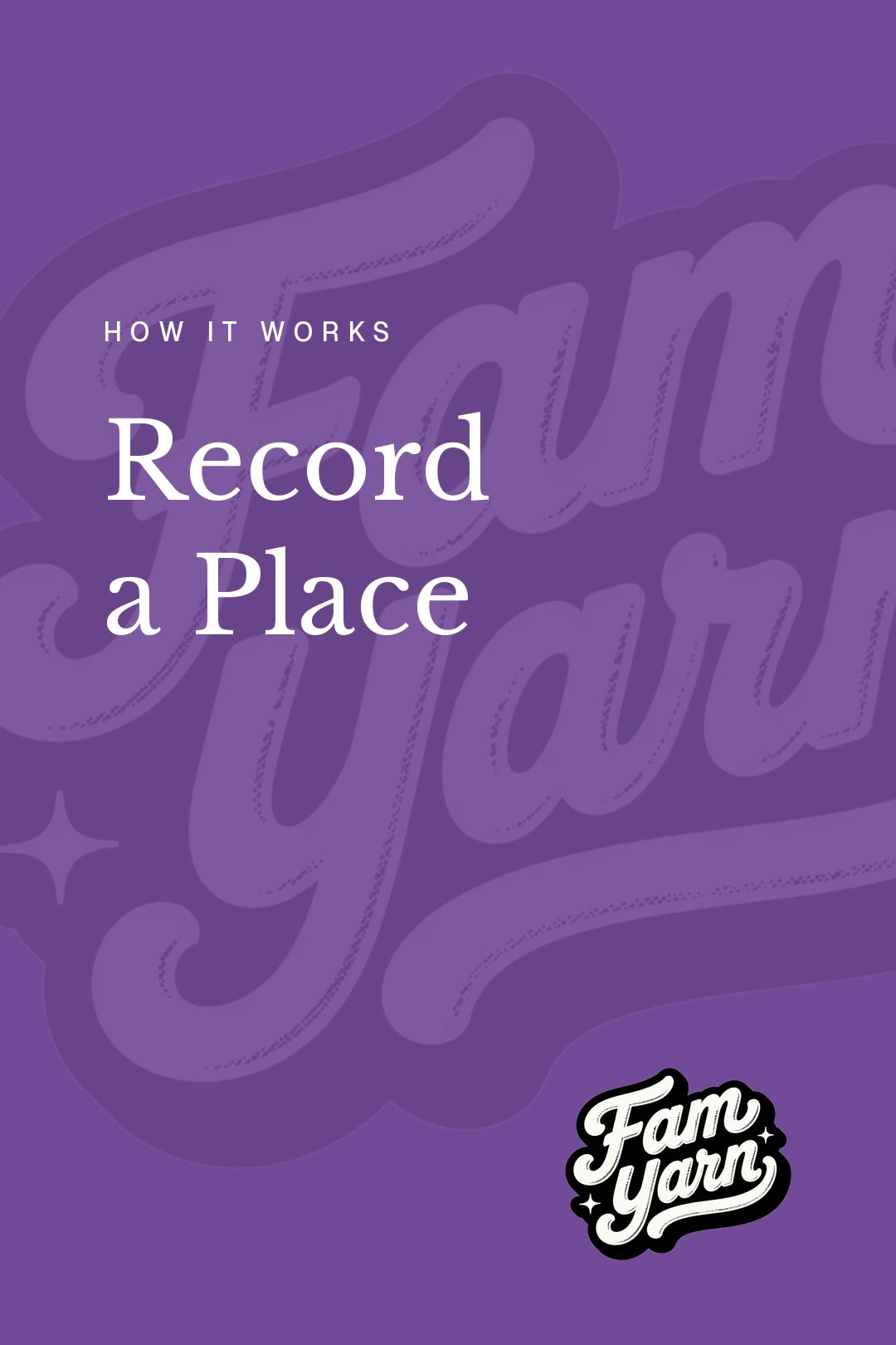 Record a place video title card
